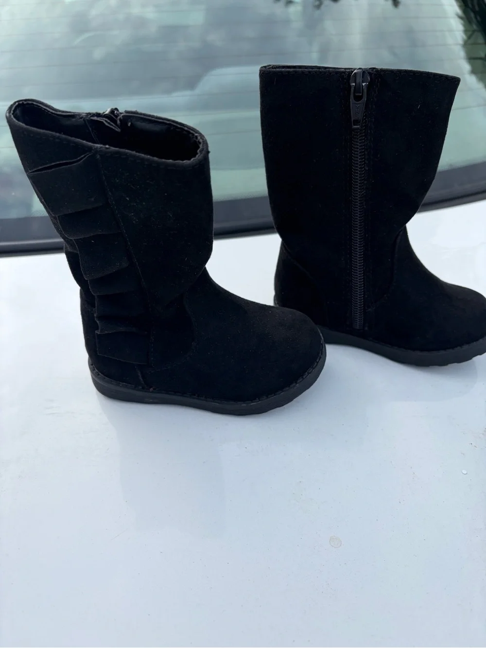 Cat & Jack Kids Black Mid-Calf Zip Boots